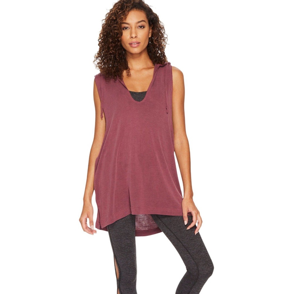 Free People | Baja beach hoodie- maroon
